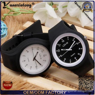 Yxl-990 haute qualité carrée montre gelée silicone montre-bracelet à quartz